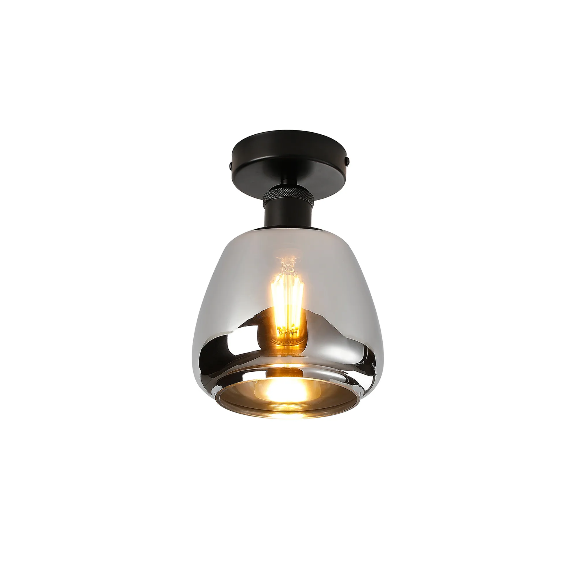 Cawdor Matt Black Ceiling Lights Deco Flush Fittings